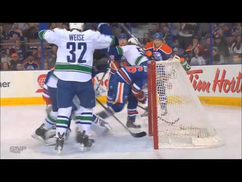 Canucks vs Oilers - All Canuck Goals - 1/21/14 - HD