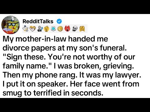 My mother-in-law handed me divorce papers at my son's funeral. "Sign these. You're not worthy...