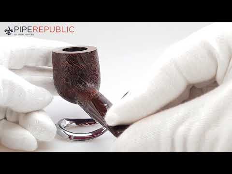 Dunhill - The White Spot Cumberland Pfeifen Pot mit Filter Einzelstück 4106F Sandblast