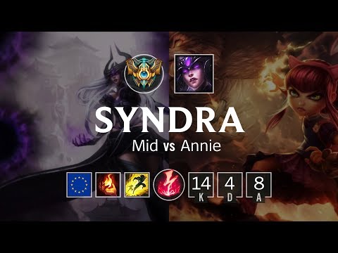 Syndra Mid vs Annie - EUW Challenger Patch 8.19