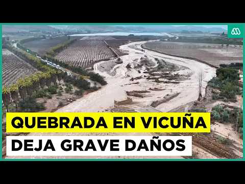 Casa al borde del colapso: Quebrada en Vicuña deja graves daños