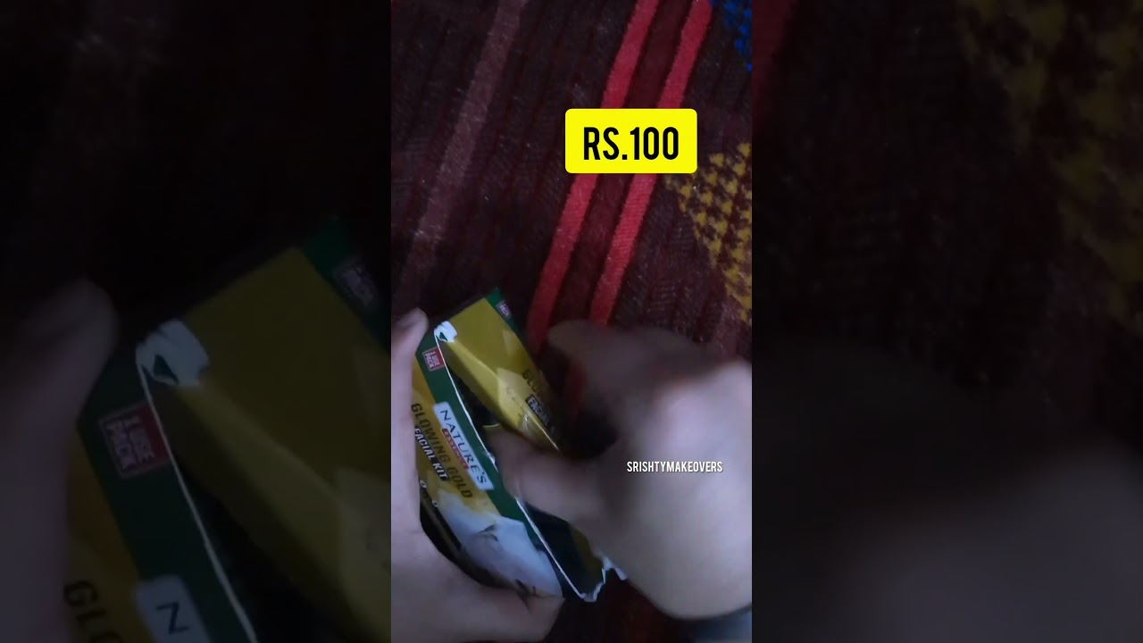 Nature's Essence Glowing Gold Facial Kit   #shorts #facialkit #facial #ytshorts