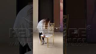 Golden Chair with Carved Back #weddingchair