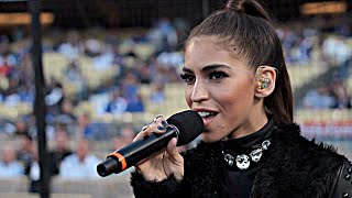 Antonella Barba sings National Anthem at Dodger Stadium 2016