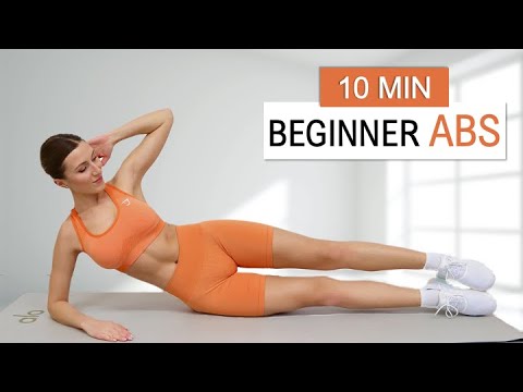 10 Min BEGINNER AB Workout | Lower Abs, Upper Abs, Obliques + Total Core | No Repeat, No Equipment thumnail
