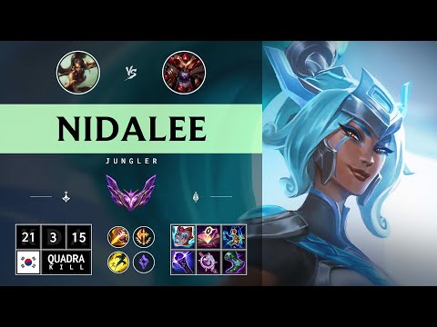 Nidalee Jungle vs Shyvana: Quadra Kill, Legendary - KR Master Patch 14.15