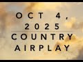 Billboard Top 60 Country Airplay Oct 4 2025