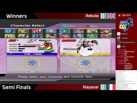 FBOpen15 | Rekole vs Nayanar | Winners Semi Finals | Sonic Riders DX 1.0.1 Online Tournament