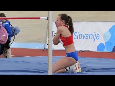 Lara Jordan Cujnik (SLO) High Jump Girls U18 162 cm 1st Place National Champioships Novo mesto 2024