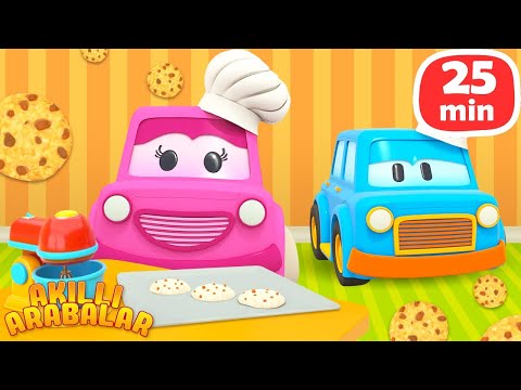 Çizgi film Akıllı Arabalar. Kurabiye - Yulaf ezmesi - Waffle yapalım! Bebekler için ÖZEL bölümler!