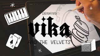 an illustration for vika and the velvets