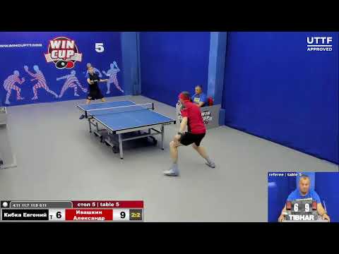 08:30 Кибка Евгений 2-3 Ивашкин Александр  cтол 5 ЮГ-2 12.09.21