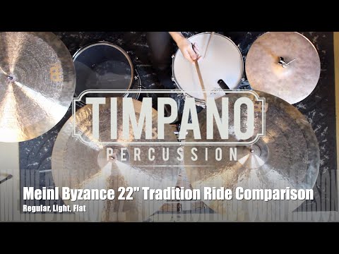 Meinl Byzance 22" Tradition Ride Comparison: Regular, Light, Flat