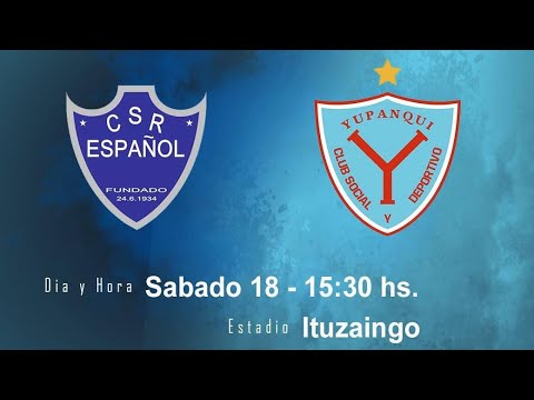 TORNEO REDUCIDO (CUPO COPA ARGENTINA) CENTRO ESPAÑOL 🔵⚪ 🆚 YUPANQUI 🔵🔴 4tos vuelta 🎙️ ALE CARABALLO