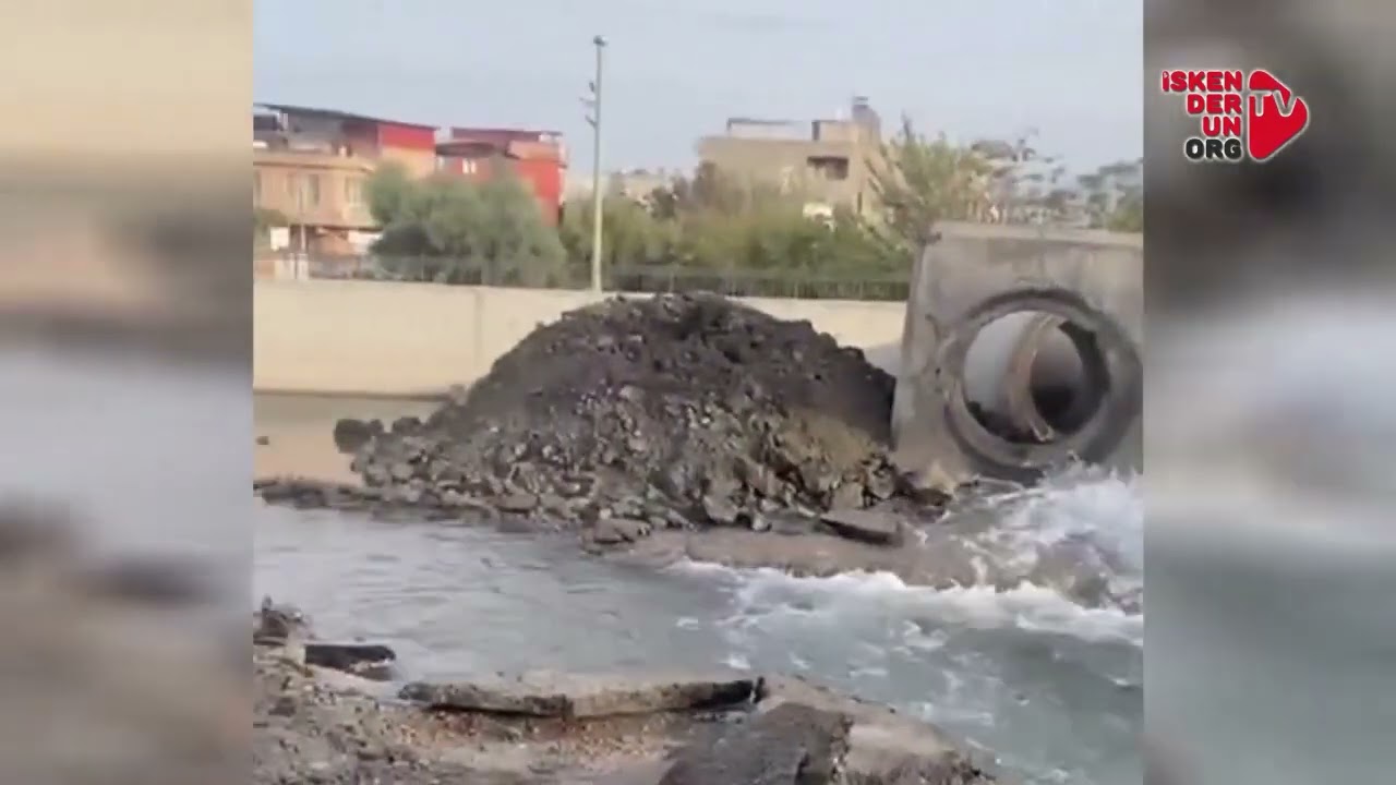 İskenderun’da yine ana su borusu patladı, olan oldu!