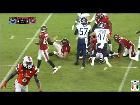 Jamal Carter Interception vs Tampa Bay Buccaneers- NFLU