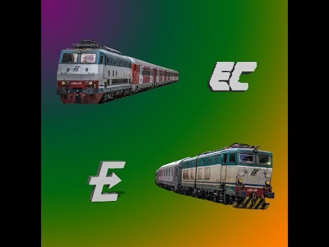 Incrocio tra EuroCity ed EXP Mosca-Nizza nella stazione di Genova Pegli