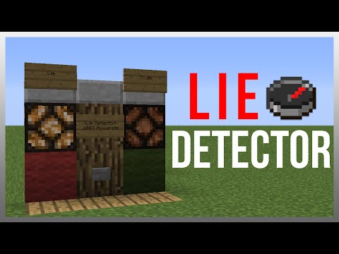 Minecraft 1.12: Redstone Tutorial - Lie Detector! (100% Accurate)