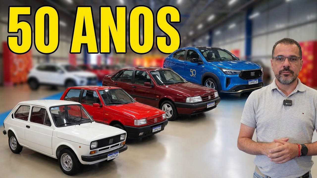 50 ano de Fiat no Brasil - Modelos históricos da marca