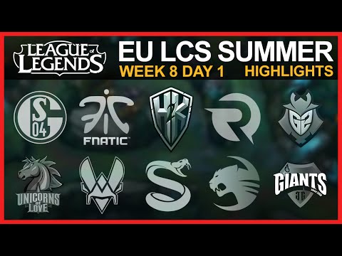 EU LCS Highlights: FNC vs SPY, H2K vs VIT, OG vs GIA, G2 vs UOL & S04 vs ROC | Summer Split W8D1