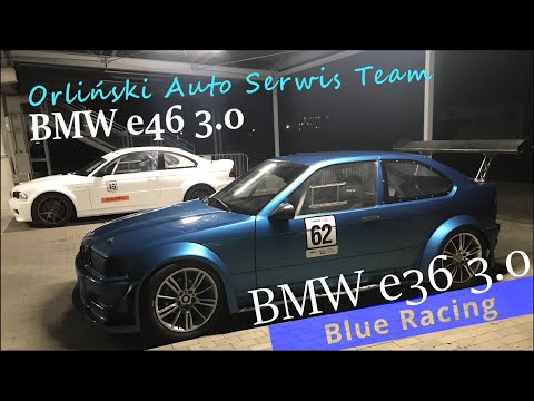 Blue Racing Adam Gawlak vs Łukasz Orliński Onboard IDC Silesia Ring 2022 porównanie BMW 3.0 e36, e46