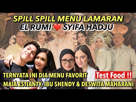 LEAKED MENU OF EL RUMI & SYIFA HADJU'S PROPOSAL: MAKES YOU CURIOUS!!
