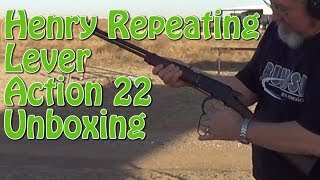 Henry Repeating Lever Action 22lr Unboxing and Range Test
