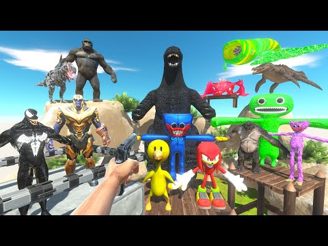 FPS Avatar in Jurassic Park Rescues Thanos & Venom, Fights Dinosaurs -Animal Revolt Battle Simulator