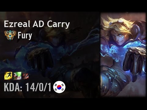 Ezreal AD Carry vs Jhin - Fury - KR Challenger Patch 6.13