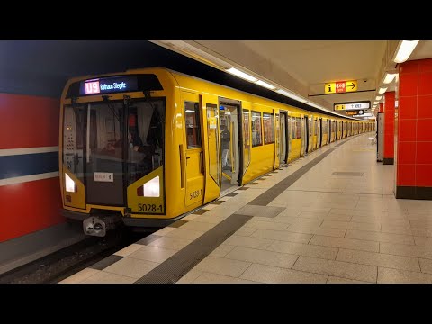 U-Bahn Berlin Mitfahrt von Rathaus Steglitz bis Osloer Straße im H01 auf der U9