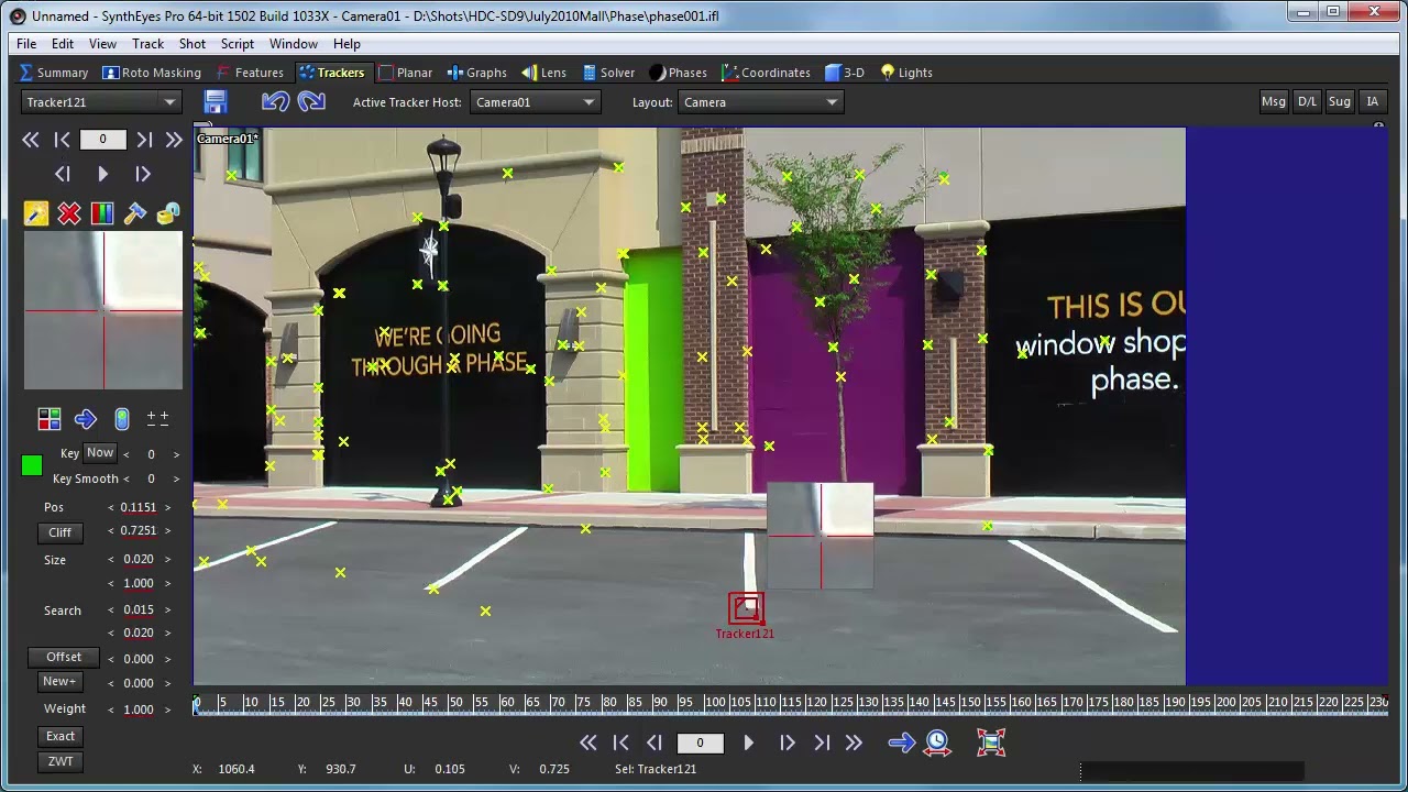 Exploring the Error Curve Mini View in SynthEyes