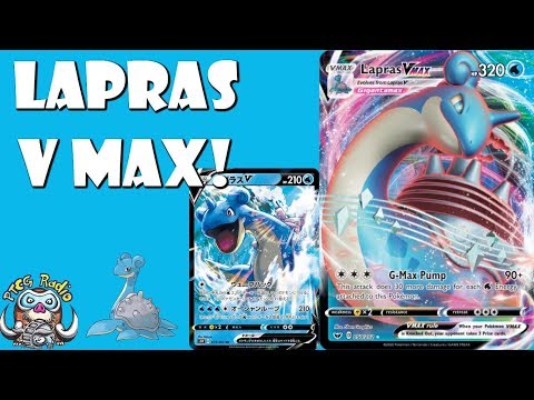 Lapras V Max Revealed! Huge HP, Lots of Water Energy, Lots of Damage (Sword & Shield TCG)