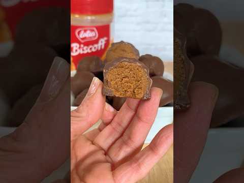 3 Ingredient NO BAKE Biscoff Truffles #biscoff #truffles