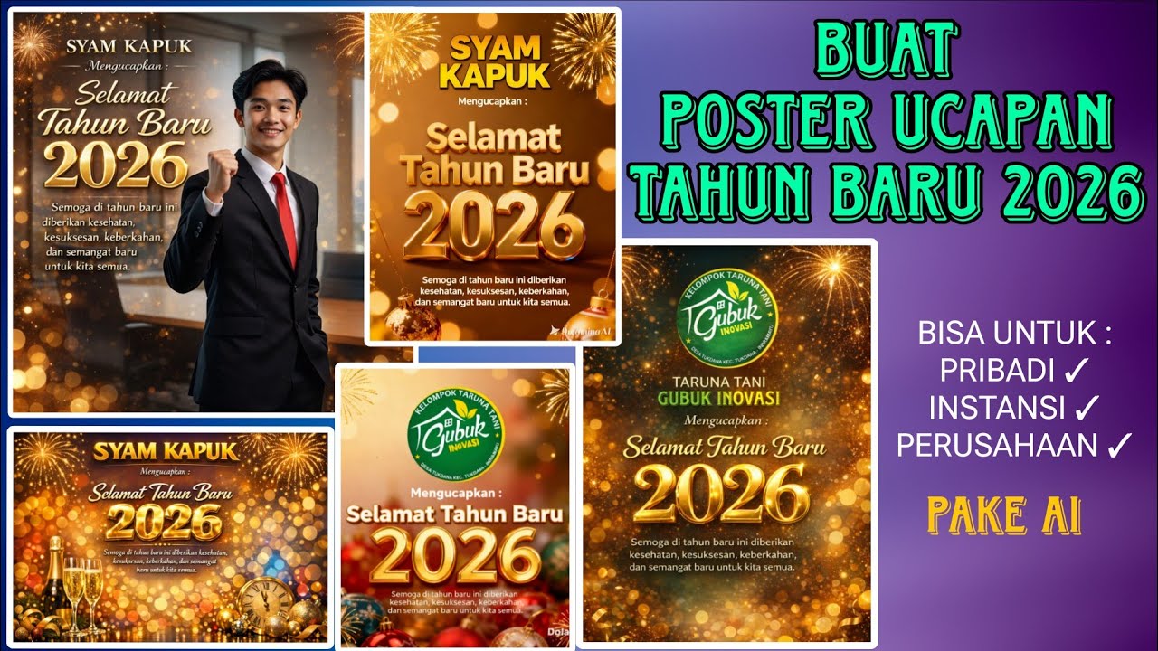 Cara Membuat Poster Ucapan Tahun Baru 2026 Menggunakan Ai