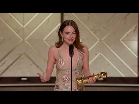 Emma Stone Wins Best Female Actor – Motion Picture Musical/Comedy I 81st Annual Golden Globes