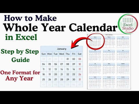 How to Make Yearly Calendar in Excel