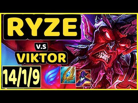 PRETTY (RYZE) vs VIKTOR - 14/1/9 KDA MID GAMEPLAY - EUW Ranked GRANDMASTER