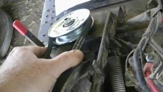 Greenfield Ride on mower, How to do Drive belt replacement & slipping adjustment. Please Subscribe ↓