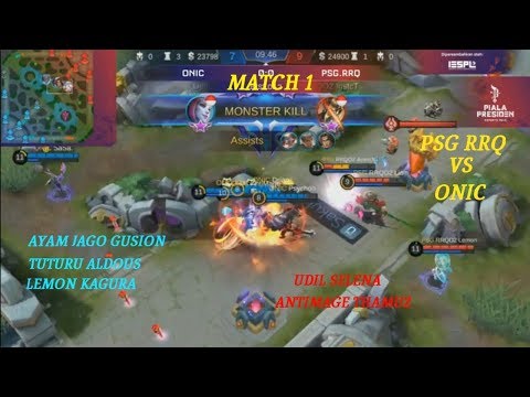 RRQ KALAH? SELENA UDIL GA ADA OBAT!! PSG.RRQ VS ONIC ESPORT  MATCH 1| PIALA PRESIDEN ESPORT 2019