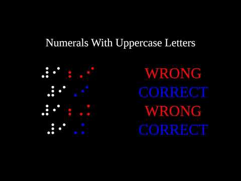 Unified English Braille, Video 4: Numerals (Part 2: The Letter Sign)