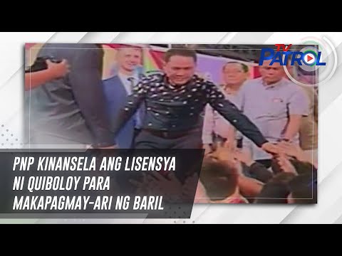 PNP kinansela ang lisensya ni Quiboloy para makapagmay-ari ng baril TV Patrol