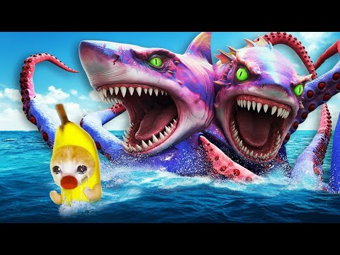 Deep Ocean Horror: Banana Cat vs. TWO-HEADED SEA MONSTER! 🌊🐱 Baby Banana Cat Compilation 😿 Cat MEME