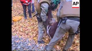 Nuclear waste heads to dump after protesters slow it down