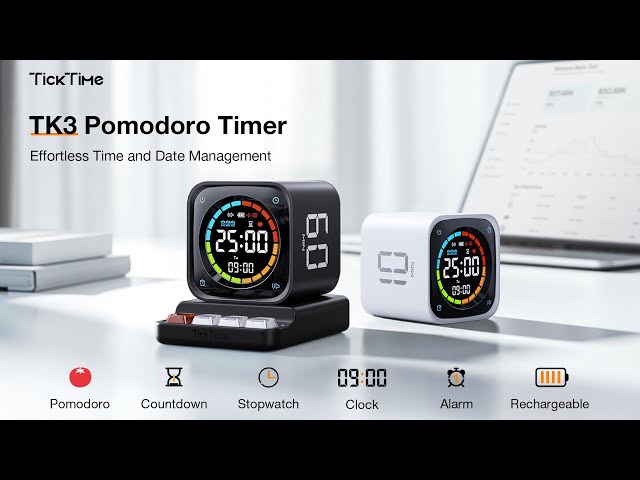 Vídeo relacionado con Ticktime TK3 Pomodoro Timer para Enfoque, Estudio, Trabajo, Tareas, TDAH