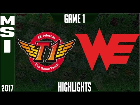 SKT T1 vs Team WE Highlights MSI 2017 Day 2 Group Stage - SKT vs WE Highlights
