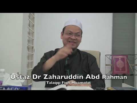 20181208 Ustaz Dr Zaharuddin Abd Rahman : Talaqqi Fiqh Muamalat