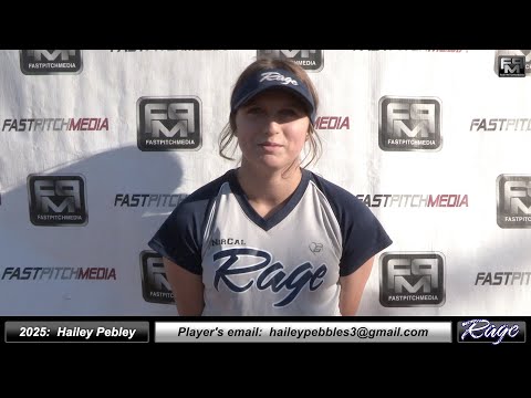 2025 Hailey Pebley 3.9 GPA - Pitcher - Athletic Third Base Softball Skills Video - Norcal Rage