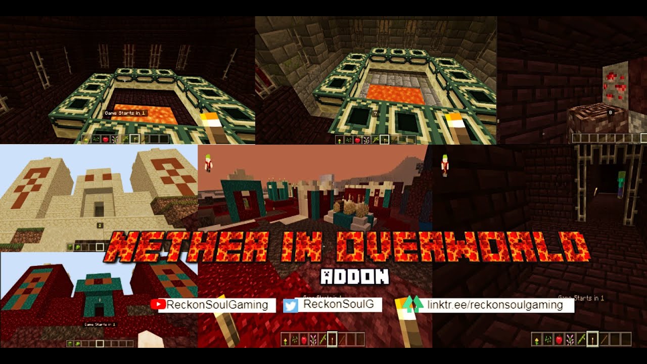 Bedrock Nether In OverWorld Addon