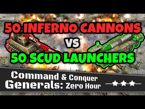 50 China Infernos VS 50 GLA Scuds | C&C: Generals Zero Hour