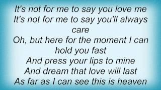 Billie Holiday - It&#39;s Not For Me To Say Lyrics_1